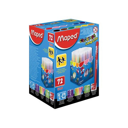 Maped Maped Viltstift Color'Peps 72 stiften in een kartonnen doos (classpack)