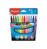 Maped Maped Viltstift Color'Peps 12 stiften in een kartonnen etui