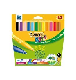 Bic Kids Bic Kids viltstift Visacolor XL, blister van 12 stuks
