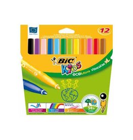 Bic Kids Bic Kids Viltstift Visacolor XL Ecolutions 12 stiften in een kartonnen etui