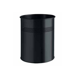 Durable Durable metalen papiermand 15 l, smalle perforatie, zwart