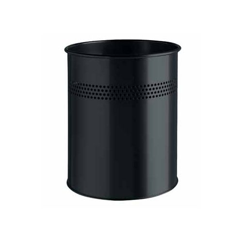 Durable Durable metalen papiermand 15 l, smalle perforatie, zwart