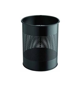 Durable Durable metalen papiermand 15 l, perforatie, zwart