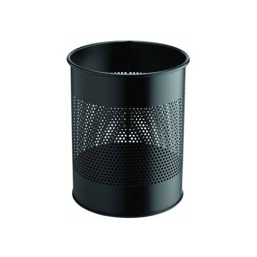 Durable Durable metalen papiermand 15 l, perforatie, zwart