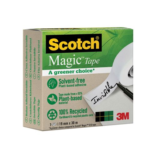 Scotch Plakband Magic  Tape A greener choice ft 19 mm x 30 m, doos met 1 rolletje