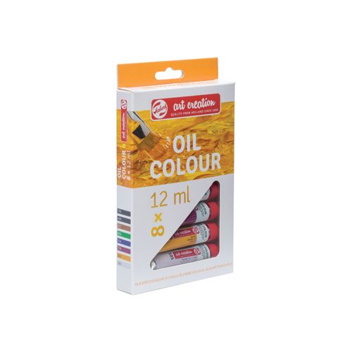 Talens Talens Art Creation olieverf tube van 12 ml, set van 8 tubes in geassorteerde kleuren
