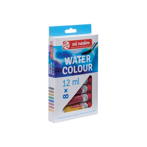 Talens Talens Art Creation aquarelverf tube van 12 ml, set van 8 tubes in geassorteerde kleuren