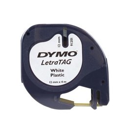 Dymo Dymo Tape Letratag 12Mm Pl Wt [1st]