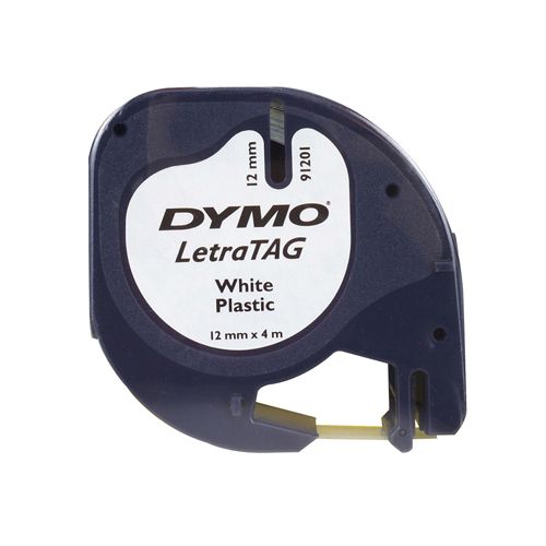 Dymo Dymo LetraTAG tape 12 mm, plastic wit