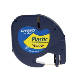 Dymo Dymo Tape Letratag 12Mm Pl Gl [1st]