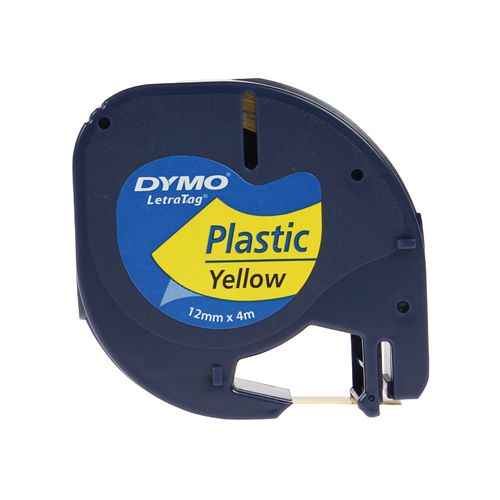 Dymo Dymo LetraTAG tape 12 mm, plastic geel