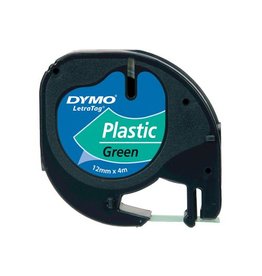 Dymo Dymo Tape Letratag 12Mm Pl Grn [1st]