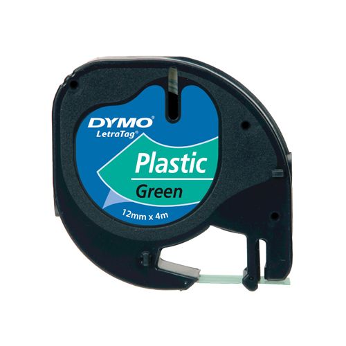 Dymo Dymo LetraTAG tape 12 mm, plastic groen