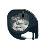 Dymo Dymo LetraTAG tape 12 mm, metallic zilver