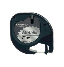 Dymo Dymo Tape Letratag 12Mm Met Zv [1st]