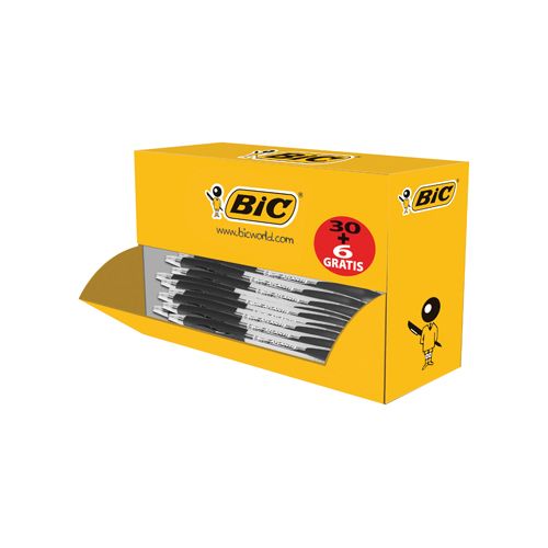 Bic Bic balpen Atlantis Classic zwart, doos 30 + 6 gratis