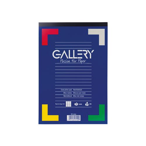 Gallery Gallery schrijfblok, ft A4, geruit 5 mm, blok van 100 vel