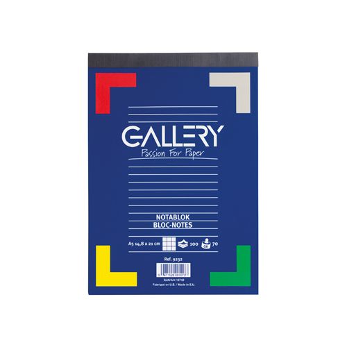 Gallery Gallery schrijfblok, A5, geruit 5 mm, blok van 100vel