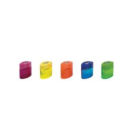 M+R M+R potloodslijper Elliptic Swing, 2 gaats, met reservoir, doos van 10 stuks, geassorteerde kleuren