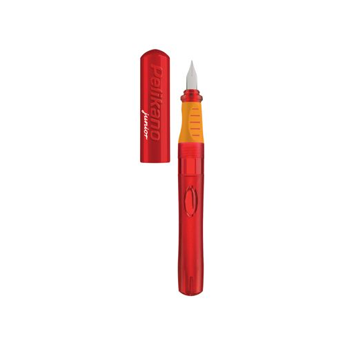 Pelikan Vulpen Pelikano Junior voor rechtshandigen, rood