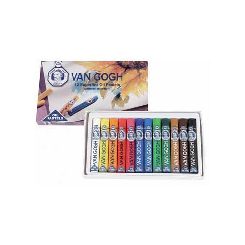 Talens Van Gogh oliepastel starterset, doos met 12 pastels