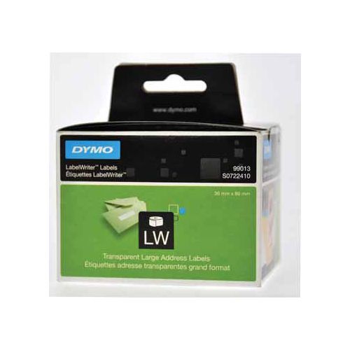 Dymo Dymo etiketten LabelWriter ft 89 x 36 mm, transparant, 260 etiketten