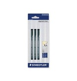 Staedtler Staedtler fineliner Pigment Liner blister van 3 stuks: 0,1; 0,3 en 0,5 mm