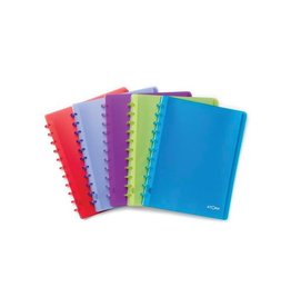 Atoma Atoma showalbum, ft A4, PP transparant, 20 tassen, geassorteerde kleuren