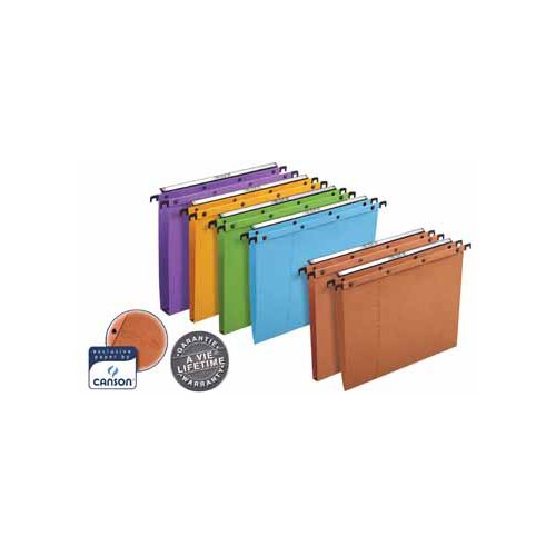 Elba L'Oblique hangmappen voor laden AZO tussenafstand 330 mm (A4), bodem 30 mm, oranje