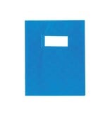 Merkloos Schriftomslag, ft 16,5 x 21 cm, uit plastiek van 120 micron, blauw