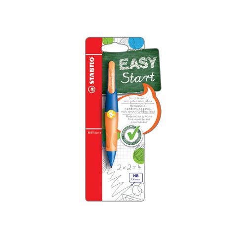 Stabilo STABILO EASYergo vulpotlood, 1,4 mm, voor linkshandigen, blister van 1 stuk, marine en oranje