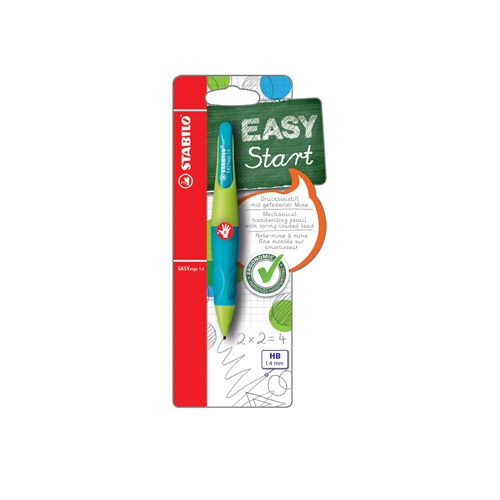 Stabilo STABILO EASYergo vulpotlood, 1,4 mm, voor rechtshandigen, blister van 1 stuk, groen en marine