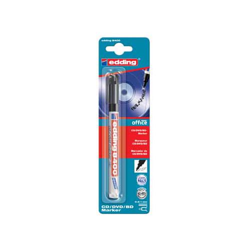 Edding Edding permanent marker voor CD/DVD/BD e-8400 zwart, op blister
