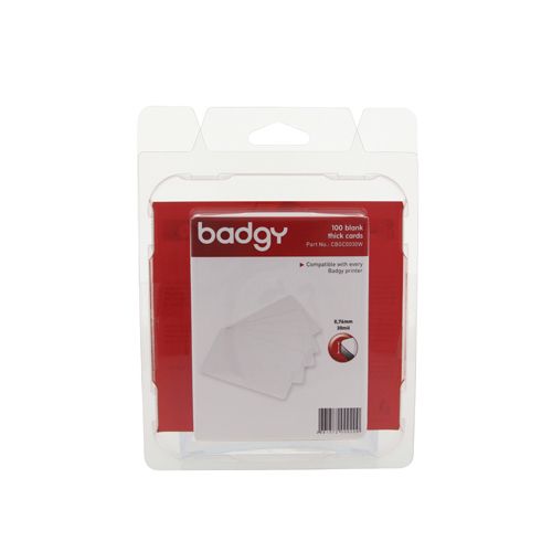 Badgy Badgy 100 blanco, dikke kaarten van 0,76 mm, voor Badgy100 of Badgy200