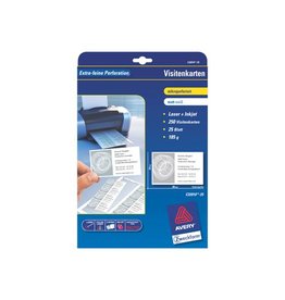 Avery Zweckform P250 Visitek Wit Dubbelz 185Gr [1st]