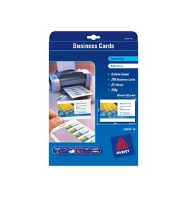 Avery AVERY visitekaarten voor inkjet Quick&Clean  mat, 200 kaartjes, 260 g/m²