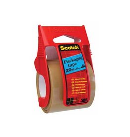 Scotch Scotch afroller met verpakkingsplakband, ft 50 mm x 20 m, bruin