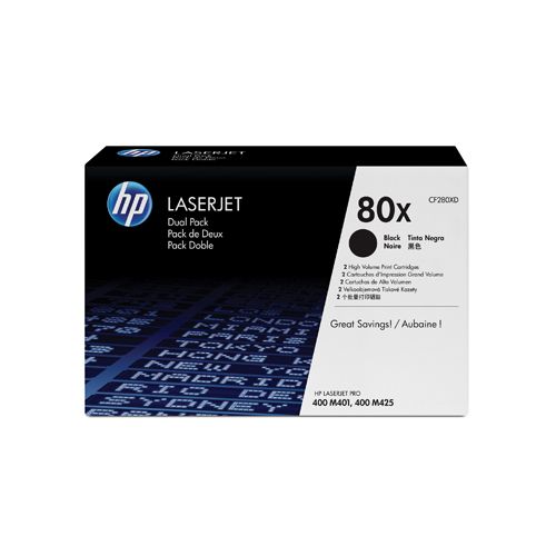 HP HP 80X (CF280XD) duopack black 2x6900 pages (original)