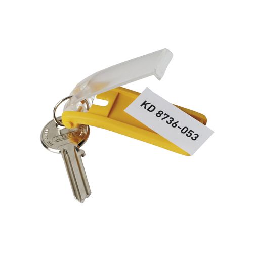 Durable Durable sleutelhanger Key Clip, geel, pak van 6 stuks