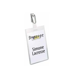 Durable Durable badge met clip ft 90 x 60 mm, verticaal [25st]