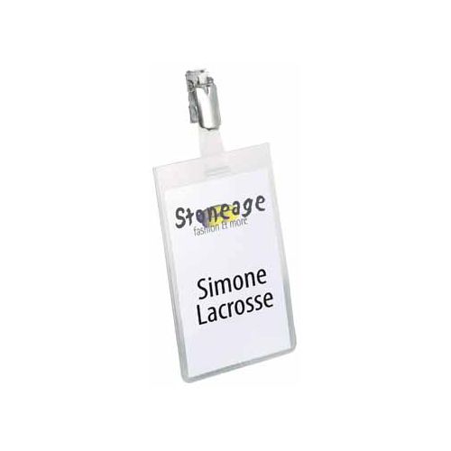 Durable Durable badge met clip ft 90 x 60 mm, verticaal [25st]