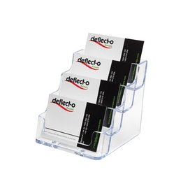 Deflecto Visitekaarthouder 4Delig Trans [1st]