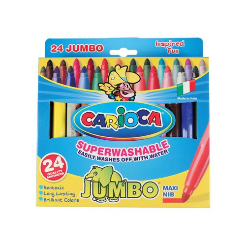 Carioca Carioca viltstift Jumbo Superwashable 24 stiften in een kartonnen etui