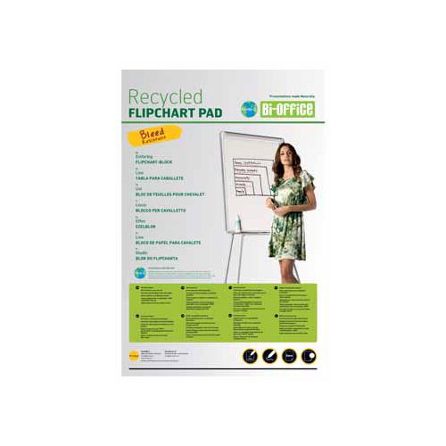 Bi-Office Bi-Office flipchartpapier Earth-it, ft 65 x 98 cm, blanco, pak van 50 blad
