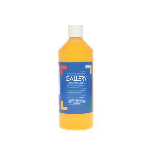 Gallery Gallery plakkaatverf, flacon van 500 ml, donkergeel
