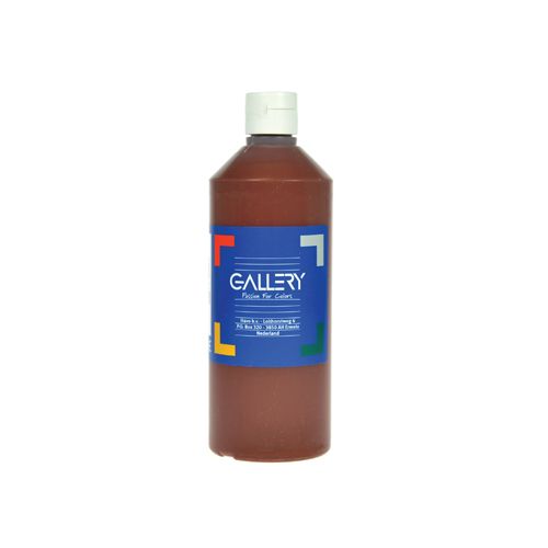 Gallery Gallery plakkaatverf, flacon van 500 ml, donkerbruin