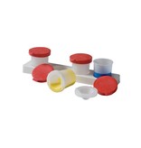 Creall Antiknoeipot voor verf set van 4 potjes van 320 ml met rood deksel