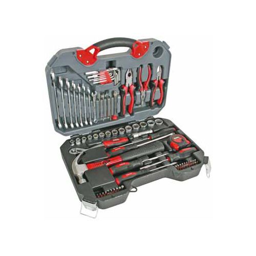 Perel gereedschapskoffer, set van 78 stuks, grijs