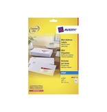 Avery Avery J8651-10 mini etiketten 38,1x21,2mm 650 etiketten wit