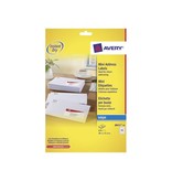 Avery Avery J8651-10 mini etiketten ft 38,1 x 21,2 mm (b x h), 650 etiketten, wit